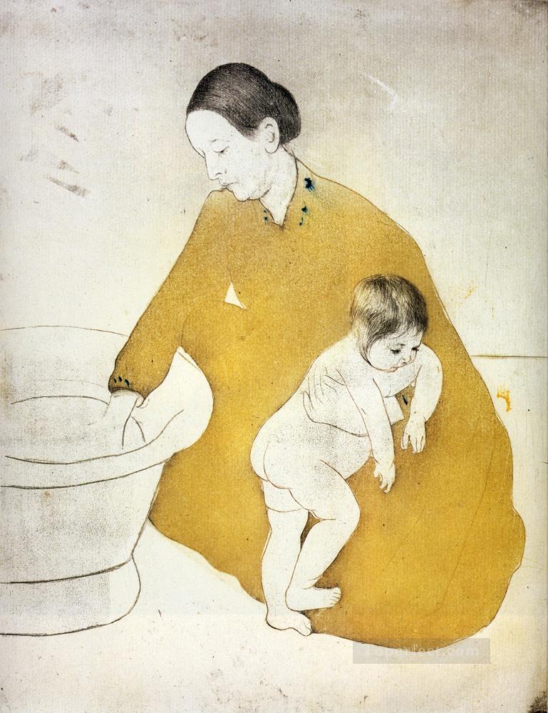 The Bath 1891 mothers children Mary Cassatt Oil Paintings